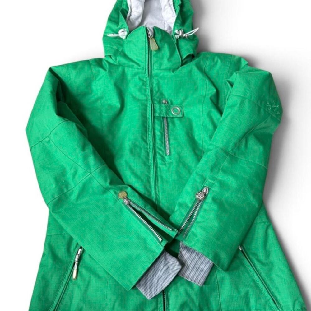 Obermeyer Women’s Size 6 Green Hooded Ski Snowboard Jacket